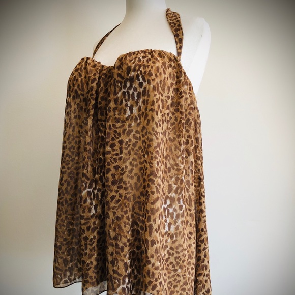 Leopard halter/strapless Top - Picture 5 of 8